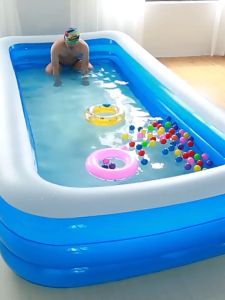 Hồ bơi phao cho bé 3 tầng loại 3M Cao Cấp thành giày chắc chắn đáy 2 lớp chống trượt an toàn Kích thước 305x175x55cm