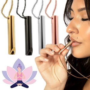 [Small Chrysanthemum] New Stress Relief whistle Pendants Necklace for Women Men Relief Anxiety Pendant Stress Panic Attack Relief Meditation Fashion Necklaces Jewelry