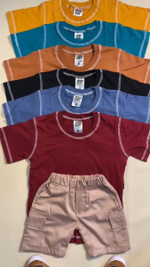 Baju Kaos Anak Motif Kumis/Obras T-Shirt Atasan 1-6 Tahun