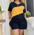 Trendy Set Vneck Slant Combi. 