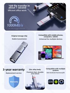 Lenovo | Dual Type-C Solid State USB Drive 1TB