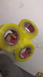 Nasara 1 Roll High Quality OPP Tape Clear Transparent Big Roll Strong Adhesive Cellphone Tape For Packing Pita Pelekat