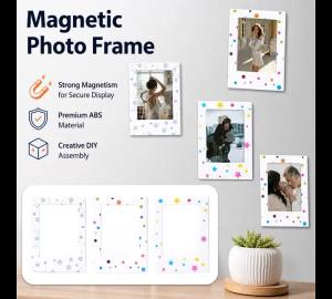 New Magnetic Picture Frames for Refrigerator 3 Inch Fridge Color Photo Frame Magnets Album Valentines Day Gift Anniversary