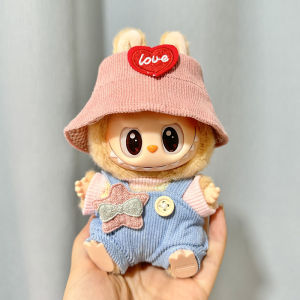 (Super Fan) 17cm Mini Plush Dolls Clothes Outfit Accessories For Korea Kpop Exo Labubu I II Idol Dolls sit party overalls Clothing Gift