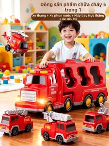 BABYSHOME | Xe Đồ Chơi Cảnh Sát Mô Phỏng Xe Cứu Hỏa Kích Cỡ Lớn có Khoảng Lưu Trữ