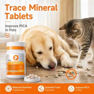 Puainta Pet nguyên tố vi lượng & vitamin máy tính bảng cho Chó & Mèo đúng Pica hành vi cải thiện picky ăn & kém thèm ăn cân bằng vi chất dinh dưỡng vật nuôi bổ sung 200 pcs/chai khay đựng