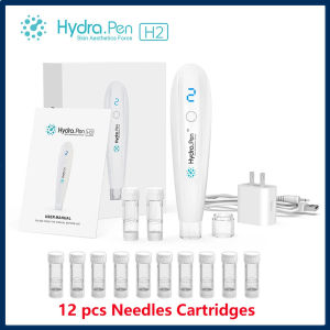 Hydra Pen H2 Wireless Derma Pen Automatic Serum Applicator Electrice Micro Skin Care Beauty Machine With 12pcs Cartridges