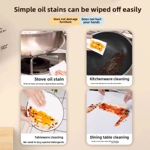 MONLEYTA | Japanese Kitchen Wet Wipes Oil Stain Removal Home Use Powerful Oil Removal Wet Paper Towels for Range Hood Cleaning Thickened