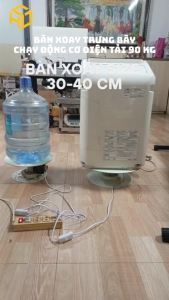 Bàn xoay cây cảnh điện trưng bày chịu tải 90kg – mặt thép 3mm – quay 24/24 – size 30cm & 40cm – livestream