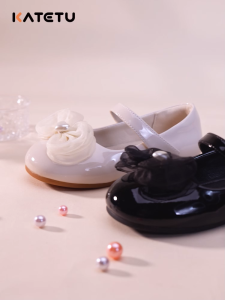 SG 🇸🇬 seller/KATETU British style soft-soled black leather shoes girls stage Performance shoes女童软底幼儿园毕业表演纯黑小皮鞋舞台鞋X4CK005