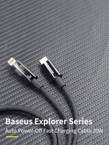 Cáp sạc nhanh 20W TypeC to iphone tự ngắt Baseus Explorer Series dùng cho iPhone/ iPad
