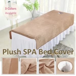 Solid Thickened Velvet Beauty Salon Bed Sheets SPA Massage Bed Table Cover Bedspread Soft Salon Sheets