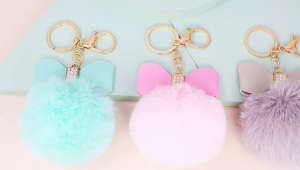 KILAN Pom Pom Bulu Gantungan Kunci Gantungan Tas Lucu - CC040
