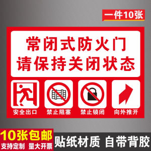Nhãn Chỉ Dẫn Cửa Phòng Cháy Thường Mở Nhãn Cảnh Báo Thiết Bị an Toàn Vách Ngăn Phòng Cháy Chữa Cháy Nhãn Hướng Dẫn