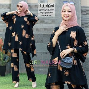 [NEW PROMOSI] SETELAN WANITA WAKA-WAKA JUMBO AMINAH SET RAYON SUPER GRADE A - JUMPSUIT - BAJU DAN CELANA KEKINIAN - TERBARU TERMURAH
