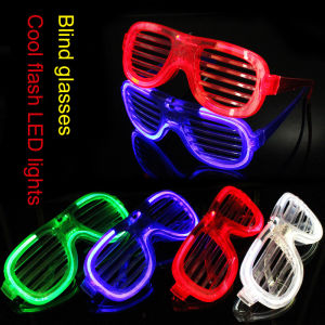 Blinds Led Luminous Glasses Prom Glasses Fluorescent Cold Light Ktv Bar Event Supplies LovelylifeFu