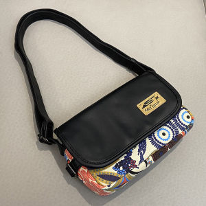 Túi Đeo Vai Vải Canvas Phong Cách Hàn Quốc Thời Trang Mùa Hè Thường Ngày in Họa Tiết Dân Tộc Nhỏ Cho Nam Và Nữ Túi Đeo Chéo