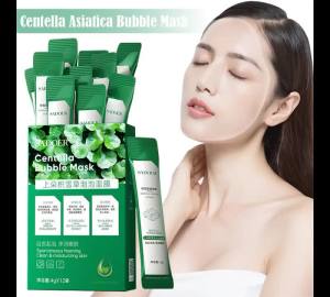 SADOER | 12PCS/BOX Centella Asiatica Bubble Facial Mask - Blackhead Removal Freeze Soothing Shrink Pores Brighten Nourish Skin Care Mask