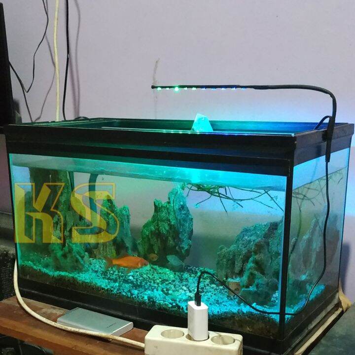 Lampu Aquarium 10 Mata Led Smd Kombinasi Biru Hijau Lampu Aquascape