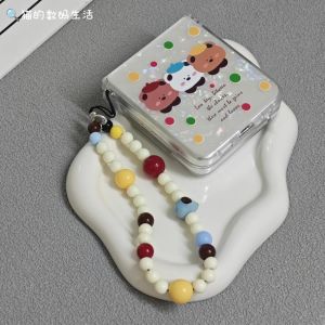 Cartoon Shell Pattern Silicone Phone Case for Samsung ZFlip6 Xiaomi MixFlip Full Cover Protection Polka Dot Bear Design Anti-Fall Foldable Shell