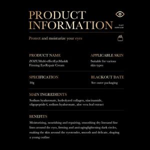 Anti-Wrinkle Multi-Action Eye Cream Intensive Anti-Aging Depuffing Multiaction Repair Eye Cream