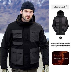Jeep | Jeep Mens Outdoor Fleece Lined Warmth Retention Breathable Windproof Waterproof Camping Hiking Jacket Workwear Style