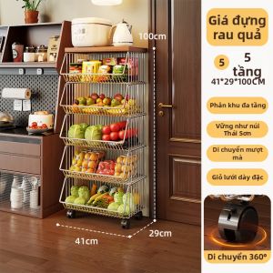 evesigar | Xe Đẩy Lưu Trữ Trái Cây và Rau Củ Đa Năng Đa Lớp