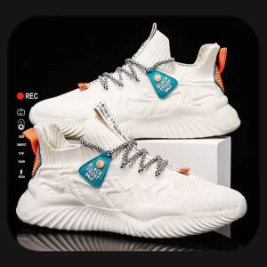 Angelie (มาใหม่ๆ )รองเท้าผ้าใบ รองเท้าผ้าใบผู้ชาย รองเท้าแฟชั่นมี3สี ครีม ขาว ดำ B024