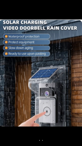 Solar Charging Video Doorbell Rain Cover Waterproof Shield Shade Protection Box for Ring Nest Tuya Smart Doorbell
