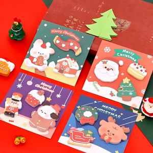 Christmas Combination Sticky Notes Christmas Gifts Memo Message Notes Kids 圣诞组合便利贴可爱圣诞节礼物礼品留言便签手账装饰N次便利贴 M074
