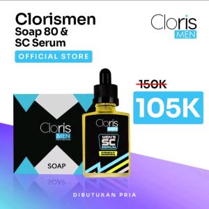 CLORISMEN PAKET SOAP 80GR + SC SERUM / Mencerahkan & Menyamarkan Bekas Jerawat