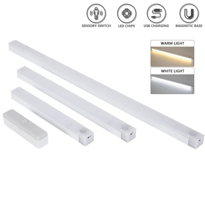 Wireless PIR Motion Sensor LED Cabinet Night Light USB Type C ...