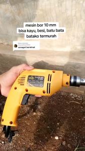 model MAKITA MIKAYO Bor Tangan / Bor Listrik Drill Bolak Balik / Bor Dinding 10Mm Dengan Kabel Portable 250Watt- 6002