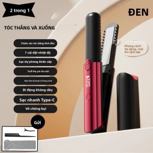Máy Làm Thẳng Và Uốn Tóc Mini Sạc USB Dụng Cụ Tạo Kiểu Tóc Di Động Dùng Cho Du Lịch Ký Túc Xá & Phụ Kiện Chăm Sóc Tóc Tại Salon