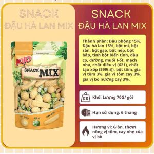 COMBO 10 GÓI ĐẬU VÀ SNACK JOJO - TÚI ZIPPER - 70g [ QUOCBINHFOOD]