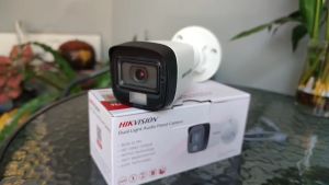 HIKVISION ชุดกล้องวงจรปิดมีเสียง 2 MP (1080P) DS-2CE16D0T-LFS (3.6mm) 4 ตัว เครื่องบันทึก 4 ช่อง iDS-7204HQHI-M1/S 1 ตัว HDD WD 1 TB 1 ลูก   Adapter 12V 1 A x 4 ตัว