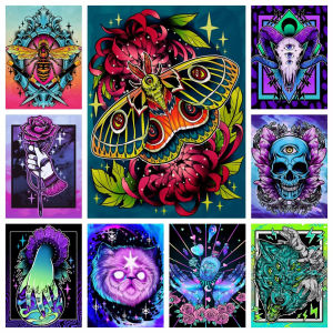 Animal Insect Bunny Bee 5D DIY Diamond Painting Mosaic Colorful Fantasy Art Embroidery Full Round Drill Cross Stitch Home Decor