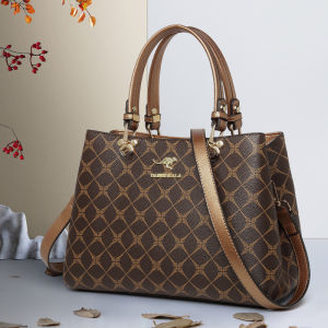 Kangaroo Brand Soft Leather Handbag Fashionable Crossbody Bag British Style Magnetic Buckle Closure Large Size Womens Bag