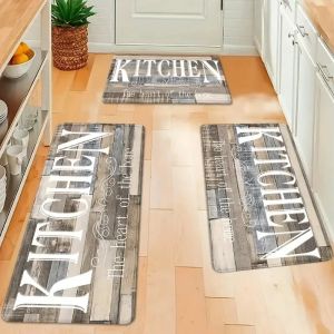 VIKAMA Modern Printed Kitchen Floor Mats Washable Anti-Slip Carpet for Laundry Room Corridors Entrance Door Pads Home Decor