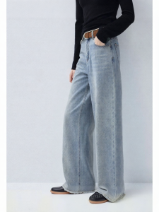 Quần Jeans Nữ Dáng Suông Cao Waist Phù Hợp Mùa Thu Ôm Đùi Đa Năng