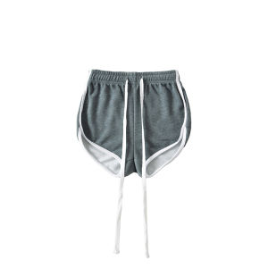 Youunggirlday Pure Desire Fake Two-Piece Padded Strap Vest Long Sleeves Blouse High Waist Drawstring Shorts Suit