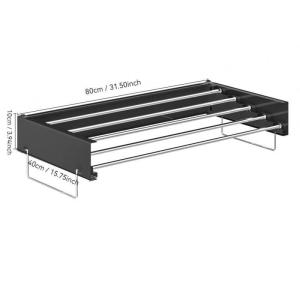 No-drilling Bathroom Shelf Wall Mounted Invisible Folding