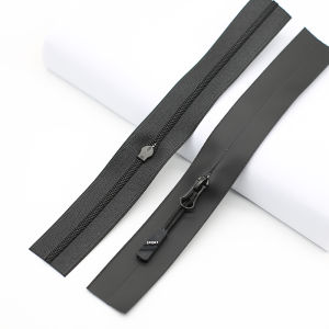 3# Zipper Nylon Small Tooth Waterproof Zipper Pocket Film Autumn Clothes Thin Outerwear Zipper Accessories Black Zipper
