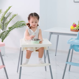 Ghế ăn dặm bàn ăn cho bé kèm mặt bàn 3 dây đai an toàn sử dụng cho bé từ 6 tháng đến 3 tuổi