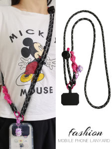 สายโซ่โทรศัพท์มือถือแบบสะพายข้างแบบปรับได้สำหรับผู้หญิง สายโซ่แบบยาวสำหรับใส่คอแบบลำลองสำหรับผู้หญิง