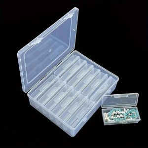 6/12 adjustable rectangular storage boxes suitable for crafts beads jewelry with dividers