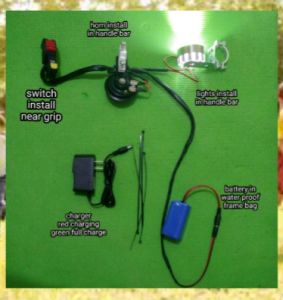 bike loudhorn and lights rechargeable