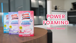 HYPERCLEAN 3 Packs Power Foaming Toilet Cleaner Toilet Bubble Removing Fresh and Odor - Fast-Foaming Powder (100Gx3 )