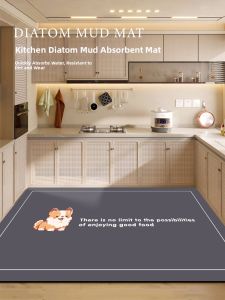 Wanrenfu Carpet | Anti-slip Anti-oil Easy Clean Diatomaceous Earth Kitchen Mat