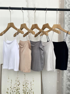 เสื้อกั๊กเกาะอกทรงเข้ารูปผ้าโมดอลเอวสูงสำหรับผู้หญิง เสื้อชั้นในแบบเกาะอกแบบหนา สายเดี่ยวบาง สวมใส่สบาย ระบายอากาศได้ดี